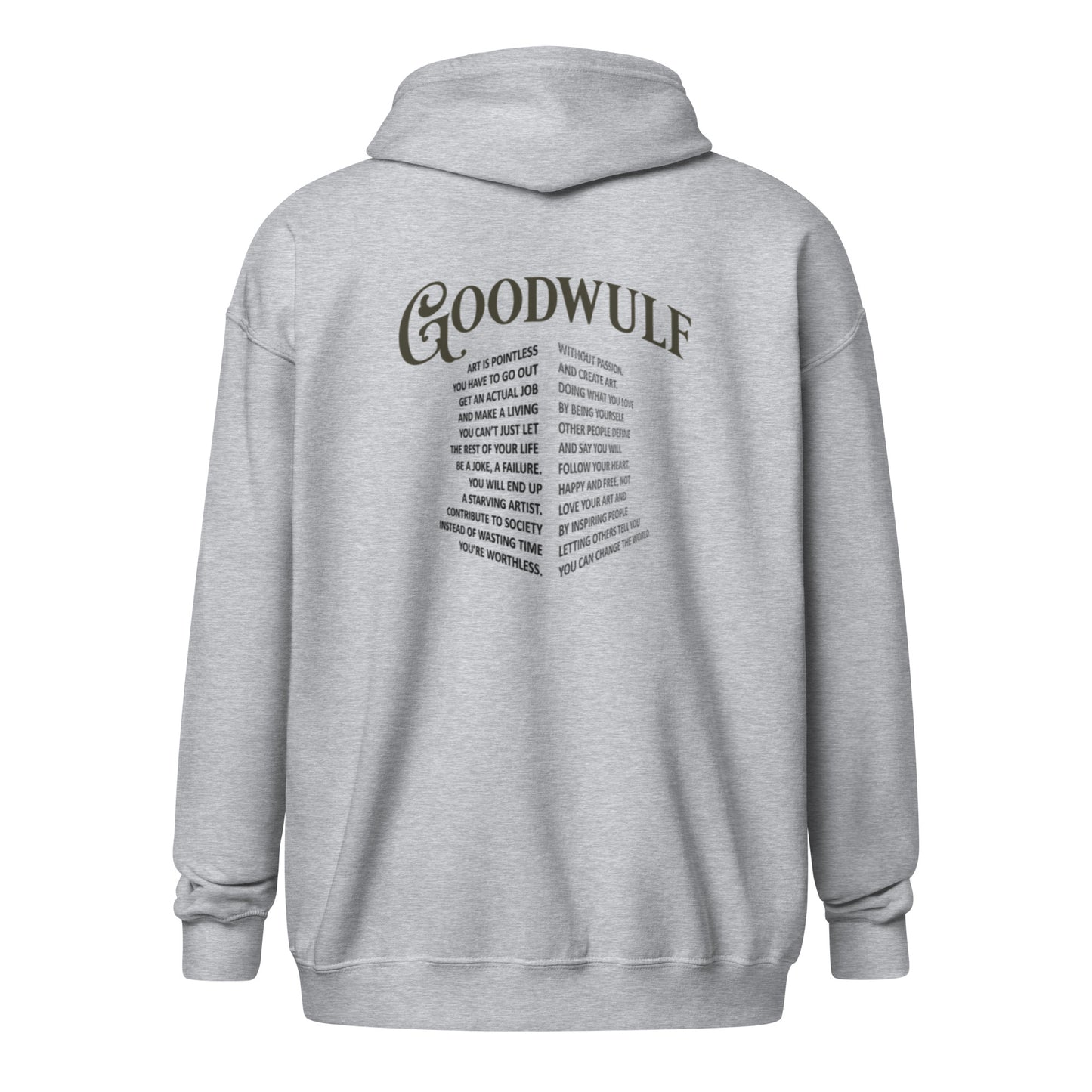 GoodWulf Art & Passion Unisex zip hoodie