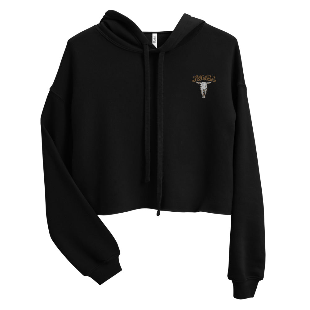 Black JWALL Crop Hoodie