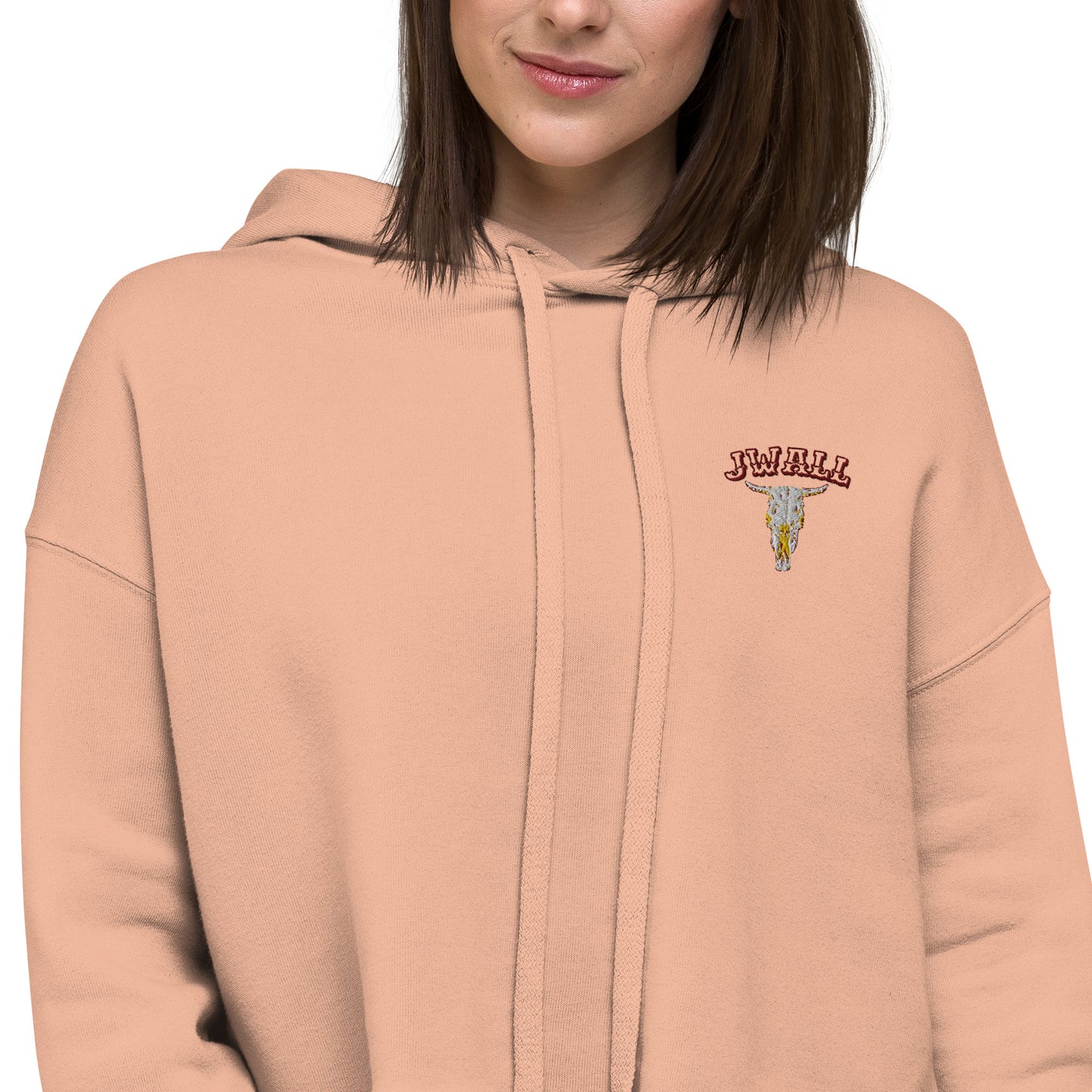 Peach JWALL Crop Hoodie